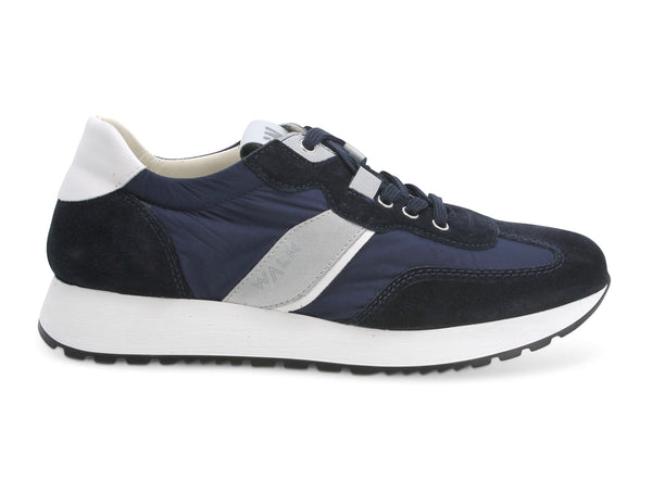 Melluso uomo sneakers in tessuto e camoscio blu U16401-212502
